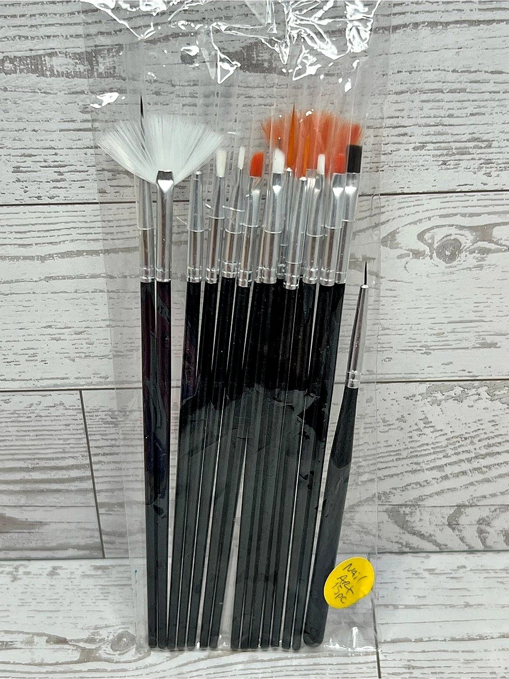 Nail Art Brush Set Black Handle NWT